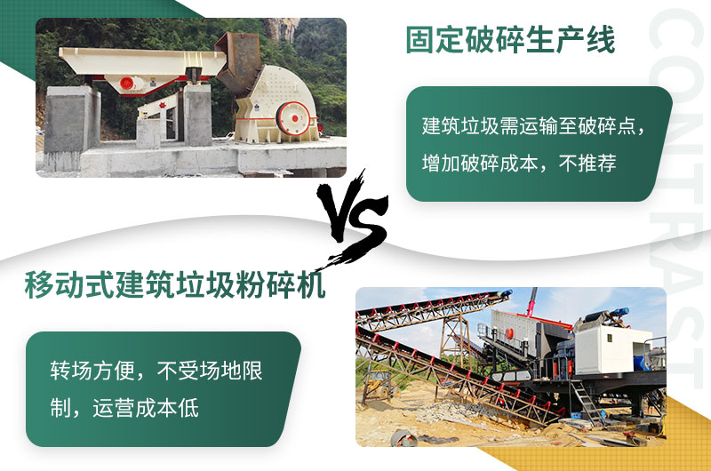 相對于建筑垃圾來講，移動式更勝一籌