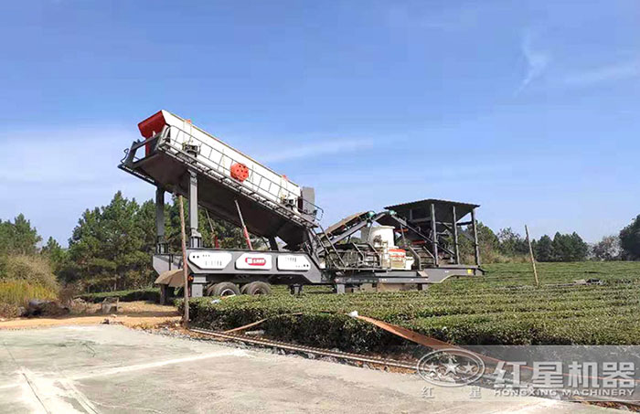 移動式制砂機作業(yè)現場