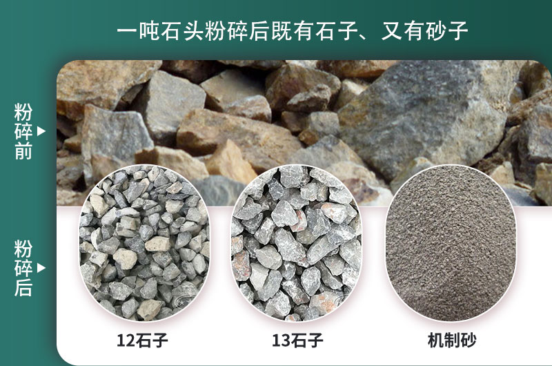 一噸石頭能出多少噸石子，石子破碎設(shè)備有哪些